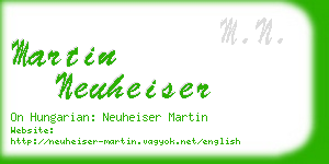 martin neuheiser business card
